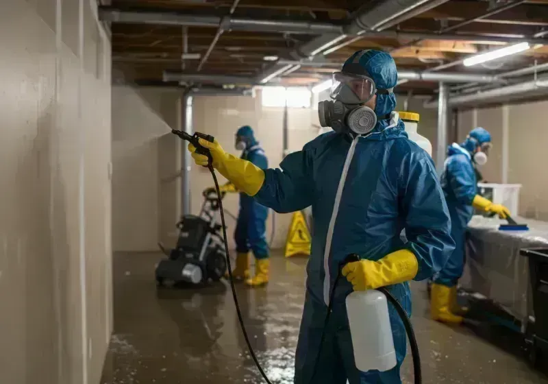 Basement Sanitization and Antimicrobial Treatment process in Troy, MO