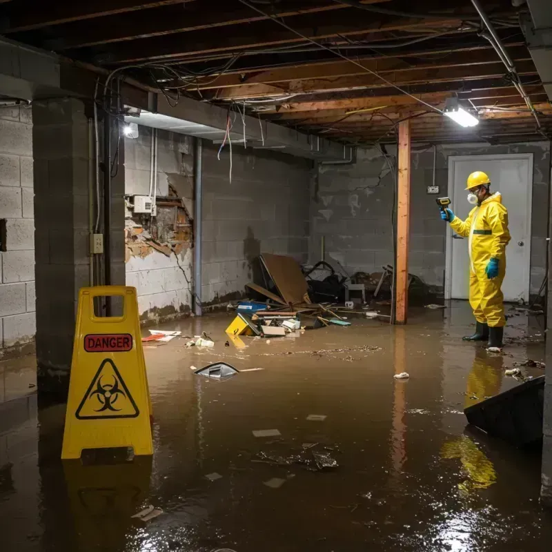 Flooded Basement Electrical Hazard in Troy, MO Property