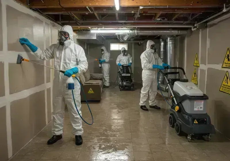 Basement Moisture Removal and Structural Drying process in Troy, MO